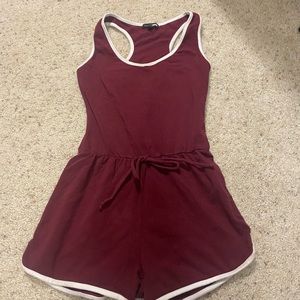 Fashion nova maroon jump suit